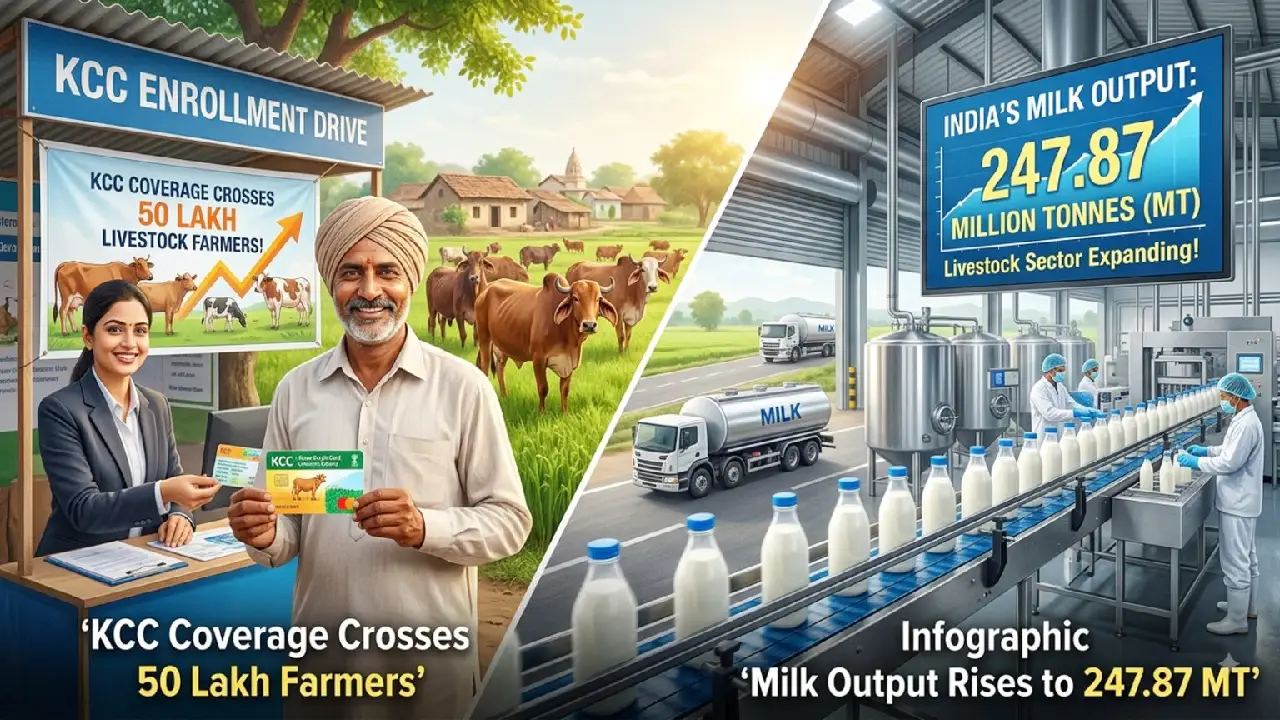 Union Minister for Fisheries, Animal Husbandry and Dairying । KCC । RGM । LHDCP । FMD । MVUs: पशुधन क्षेत्र का विस्तार, किसान क्रेडिट कार्ड कवरेज 50 लाख किसानों को पार कर गया, दूध उत्पादन बढ़कर 247.87 मीट्रिक टन हुआ