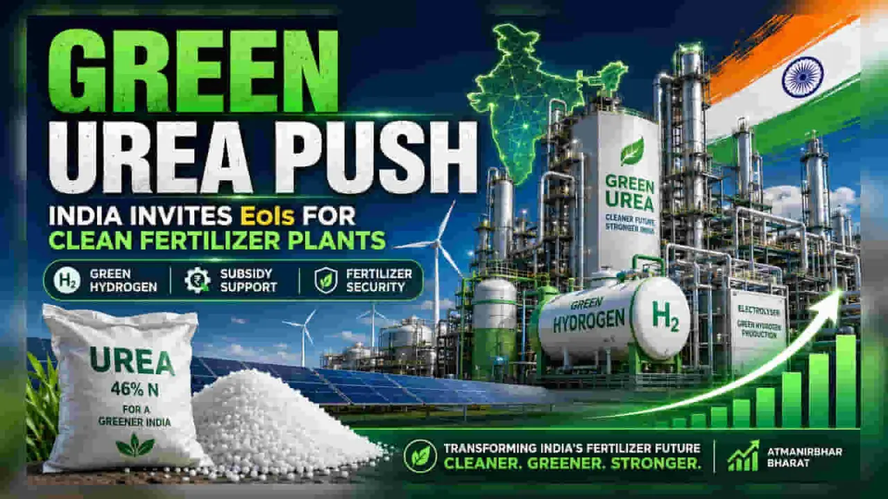 DoF । Green Urea । EOI । MNRE । GAPA/GASA । SECI: हरित उर्वरक क्रांति की ओर भारत, ग्रीन यूरिया उत्पादन की तैयारी शुरू