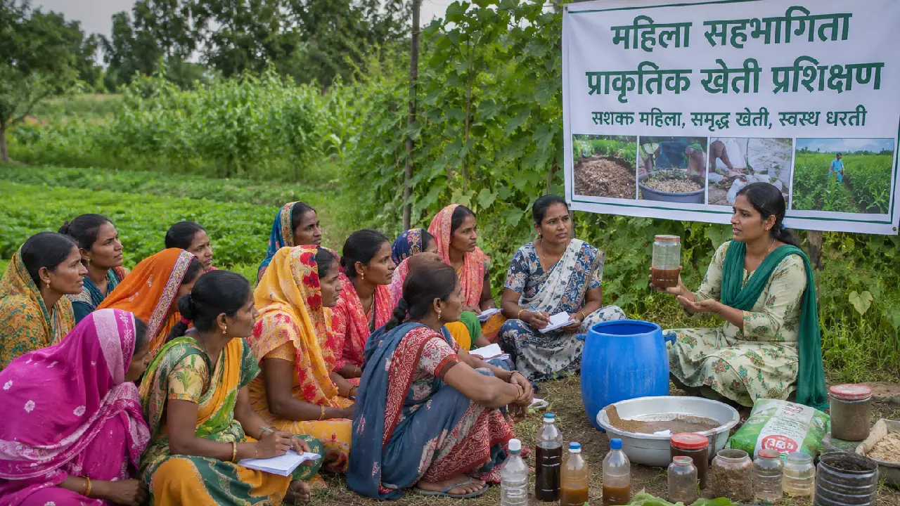 MP । Natural Farming: महिला किसान पाठशाला से सशक्त हो रहीं ग्रामीण महिलाएं