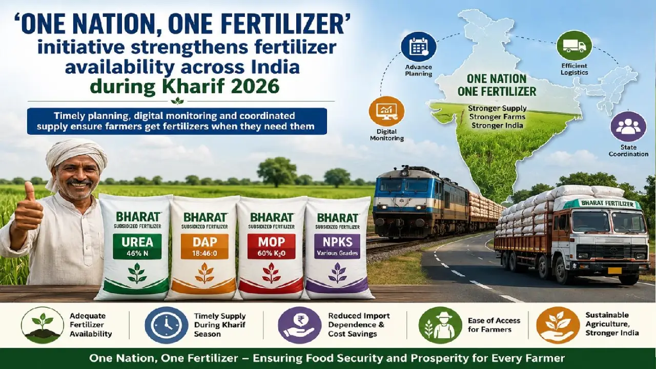 Union Minister for Chemicals and Fertilizers । PMBJP । One Nation, One Fertilizer । BHARAT । iFMS: एक राष्ट्र, एक उर्वरक पहल से खरीफ 2026 के दौरान पूरे भारत में उर्वरक की उपलब्धता होगी मजबूत